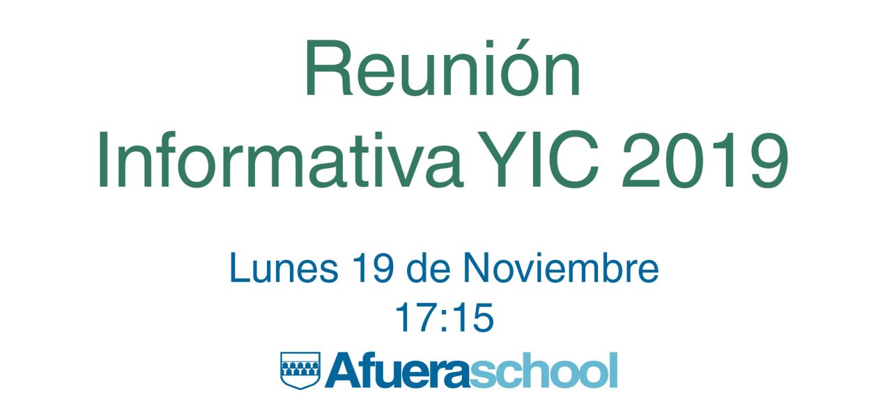 Reunión Informativa YIC 2019